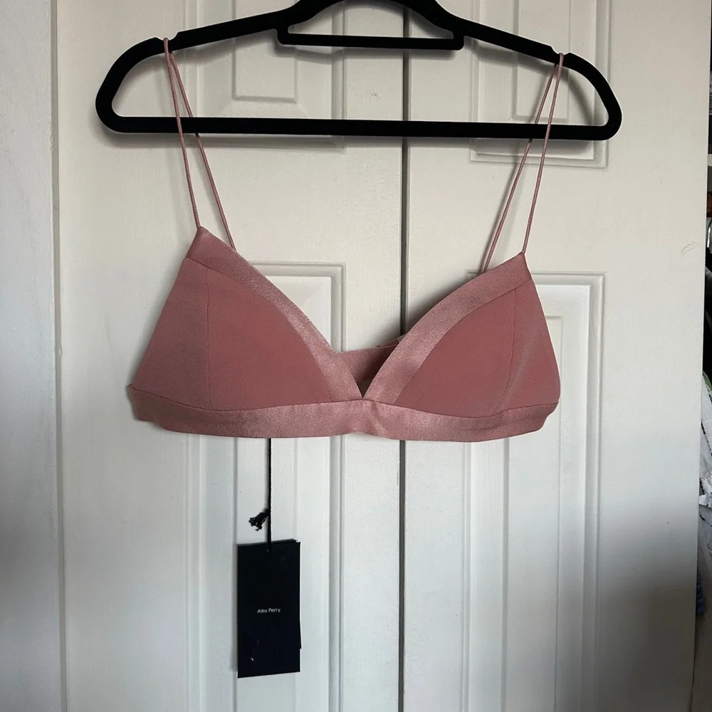 Alex Perry Blush Satin Bralette - Picture 5 of 8